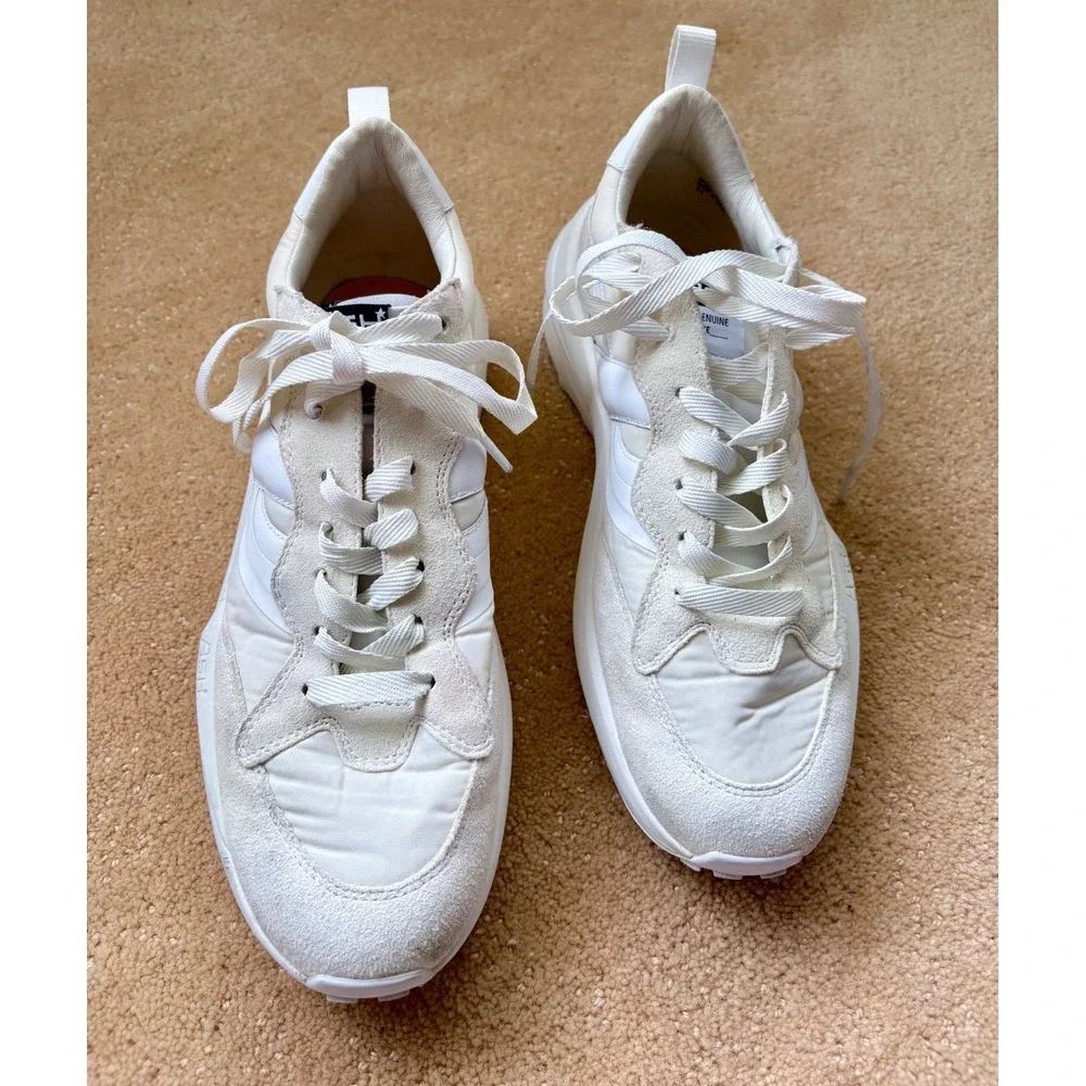 Ash Spider White Suede Nylon Platform Designer‎ Wmns Sneaker Sz41/10-11 Neutral